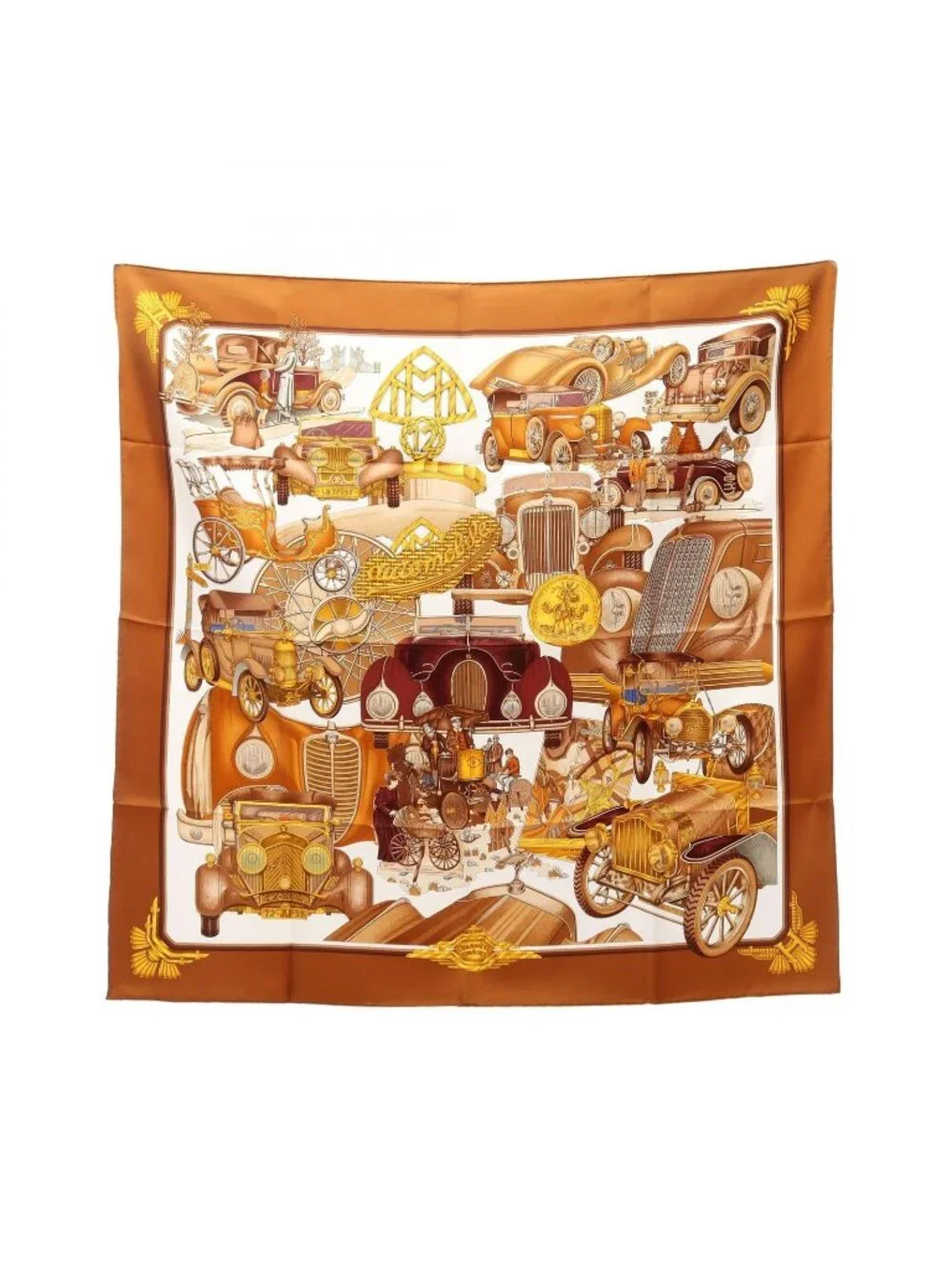 Hermes Scarf Carre 90 Automobile Silk